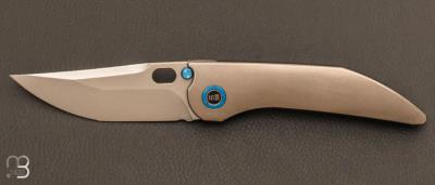  Couteau  "  Attor WE23037B-1 Polished Gray CPM 20CV " WE KNIFE - Dalibor Bergam design