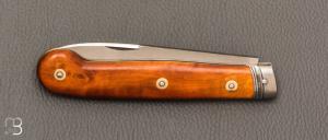 Couteau  " Saint Robert " pièce unique par Mathieu Herrero - Vieux Buis