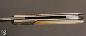   Couteau " Barlow " custom par Romain Lopez - Nacre et Damas de Florian Keller