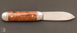   Couteau " Bouledogue " fait main par Laurent Gaillard - Os / 14C28N