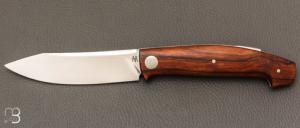  Couteau " Burpee " lock back custom par Frdric Collin - Bois de fer et lame en RWL34