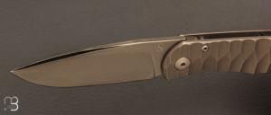 Couteau "Citizen full custom" par Sacha Thiel - Titane texturé et RWL34