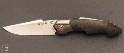   Couteau " Front-flipper " custom par Romain Lopez - Fibre de carbone "Sidecut" et RWL34