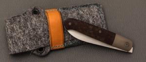 Couteau " Fructis Lag " custom de Stéphane Espi - Micarta WW2 et lame en RWL34