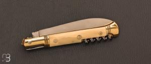  Couteau " Issoire 2 pièces "  de Robert Beillonnet - Pulpe d'ivoire de mammouth et RWL-34