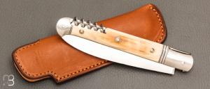   Couteau " Issoire 3 pièces " par Romain Alvarez - RWL34 et ivoire de mammouth