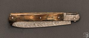    Couteau " Issoire " de Jérôme Latreille - Ivoire de mammouth et lame damas