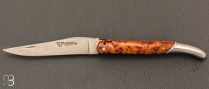 Couteau " Laguiole 12cm " par Laguiole en Aubrac - Loupe d'amboine