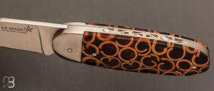  Couteau "  Le Manu " par La Bonne Trempe - Cannelle stabilisée et 14c28