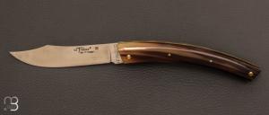 Couteau Le Thiers Corne Blonde 13CM par la Coutellerie Cognet