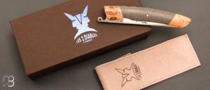   Couteau " Le Thiers® " pliant par l'Atelier Les 2 Diables - Lave et genévrier