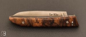 Couteau " Le Klic " par JP Hontanx - Noyer et 12c27N