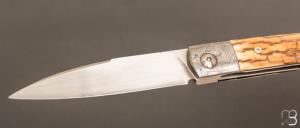    Couteau " Liner lock " par Grégory Picard - Ivoire de mammouth et S45VN