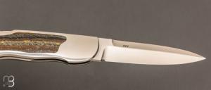  Couteau " Lock-Back 001 " custom  par Warren Osborne - Jaspe