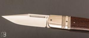   Couteau " Lock back"  par Stéphane Espi - Micarta et lame en RWL34