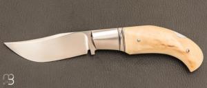   Couteau " Lock-Back  " par Honoré Vilain - Ivoire de mammouth et RWL34