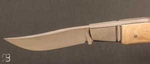  Couteau " Lock-Back  " par Honoré Vilain - Ivoire de mammouth et RWL34