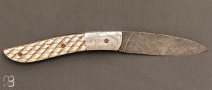  Couteau " le Névé " par Tim Bernard - Cuirasse de brochet alligator