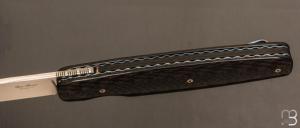    Couteau " Oval " custom par Des Horn - Fibre de carbone et lame en Nitrobe77