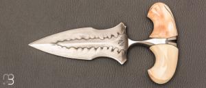   Couteau " Push Dagger " custom de Samuel Lurquin - Ivoire de phacochère