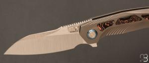 Couteau " RT-Kestrel-RTPO-C " par Remette RT - Titane et lame en S45Vn