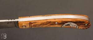   Couteau "Scagel" par Pierre Henri Monnet - Bois de cerf et acier 90McV8