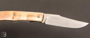   Couteau  "  Slack  " custom par Raphaël Durand - Ivoire de phacochère et RWL-34