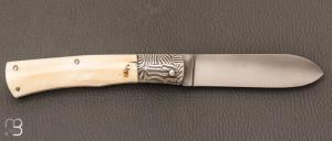  Couteau " Slipjoint " par Jesus Granda - ivoire de phacochère