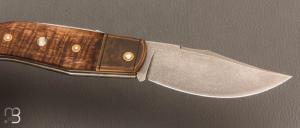    Couteau  "  Truand " par Tony Ruot - Manguier stabilisé et lame en RWL34