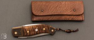    Couteau  "  Truand " par Tony Ruot - Manguier stabilisé et lame en RWL34