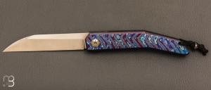    Couteau Frame-Lock " Vintage " custom de GTKnives - Thomas Gony - Moku-Ti