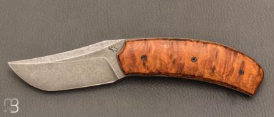   Couteau " custom " par Guy Poggetti - Loupe de Thuya et Elmax