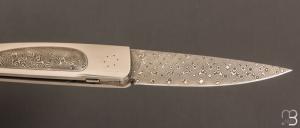   Couteau "  Pièce unique " custom par Jean-Pierre Martin - Damas de Friedrich Schneider