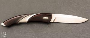   Couteau lock back custom par Jean - Luc Baumberger - Bois de fer et lame en ATS34