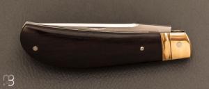 Couteau " slipjoint  " par Honoré Vilain - AISI 52100 et African blackwood 