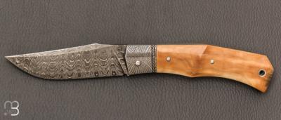  Couteau " Ipanema " custom par David Breniere - Ivoire de mammouth et lame damas