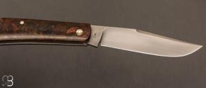  Couteau " custom slipjoint "  par Don Hanson III - Rag Micarta WW2 et lame en W2