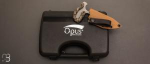 Couteau  " Divoc "  push dagger par Opus Knives - Paracorde et N690