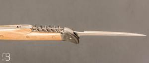  Couteau " Laguiole 13CM 3 pièces  " custom de Jérôme Bellon - Ivoire de mammouth / damas et RWL34