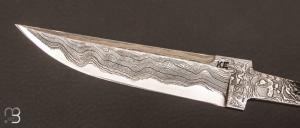 Lame nordique "Scandinavian Damascus" à monter par Kaj EMBRETSEN