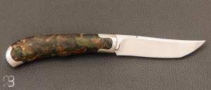  Couteau " Mini-Mix " pliant artisanal de Cyril Kalisz - Rag Micarta et RWL34