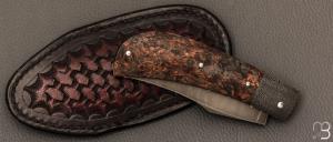   Couteau " Pilon "  custom de Anthony Brochier - Fatcarbon et lame San-Maï