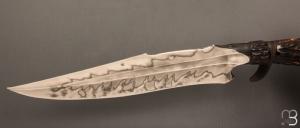   Couteau " Grand Bowie Sub hilt  " de Samuel Lurquin - Cerf sambar
