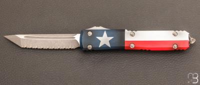 Couteau  "   Ultratech T/E Full Serrated Bladeshow Texas Apocalyptic " Microtech - 123-12 BSTX