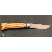 Couteau Opinel N°6 manche olivier - lame acier inoxydable