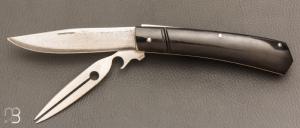  Couteau " 12A PERO " fait main par Denis Lagarde - Corne de buffle