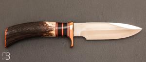 Couteau  "  Copper Companion " droit de Randall  - Bois de cerf