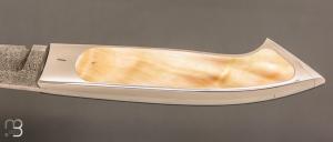   Couteau  "  120 Méditerranée " par Charles Bennica - Nacre jaune et damas  d'Anthony Brochier