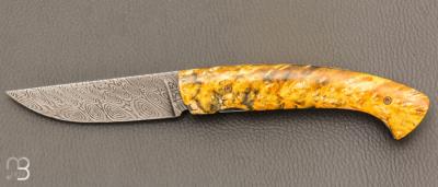  Couteau " 1515 collection Globetrotter " par Manu Laplace - Erable négundo stabilisé