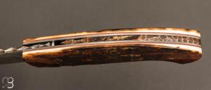    Couteau 1515 collection " Primitif " par Manu Laplace - Ivoire de mammouth et lame damas